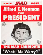 “MAD” MAGAZINE NEAR COMPLETE FIRST POLITICAL CAMPAIGN KIT WITH ENVELOPE.