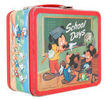 MICKEY MOUSE & DONALD DUCK "SCHOOL DAYS" METAL LUNCHBOX WITH THERMOS.