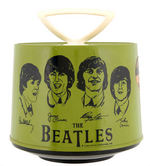 OLIVE GREEN "THE BEATLES DISK-GO-CASE" WITH STRING TAG AND INSERT.