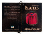 OLIVE GREEN "THE BEATLES DISK-GO-CASE" WITH STRING TAG AND INSERT.