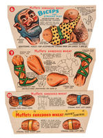 QUAKER “MUFFETS SHREDDED WHEAT” CIRCUS PUPPETS PUNCH-OUT  PREMIUM SET.