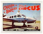 "SKY KING KIRBY GRANT” CARSON AND BARNES CIRCUS POSTER.