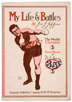 “MY LIFE AND BATTLES BY JAS. J. JEFFRIES” BIOGRAPHY SIGNED BY ILLUSTRATOR R. EDGREN JULY 4TH 1910.