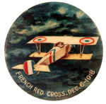 “FRENCH RED CROSS. DEC. 6-1918” SHOWING BI-PLANE FROM CPB.