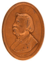 "JOHN A. LOGAN" 1884 VICE-PRESIDENT PORTRAIT PLAQUE HAKE #3077.