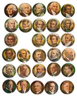 PRESIDENTIAL NEAR SET OF COLORFUL 1.25" BUTTONS.