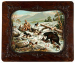 THEODORE ROOSEVELT HUNTING PRINT ISSUED IN 1905 BY McLOUGHLIN BROS.