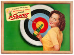 “DRINK SQUIRT” ARCHERY THEME LARGE DISPLAY SIGN.