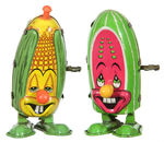 MARX TIN LITHO HOPPING VEGETABLES WIND-UP PAIR.