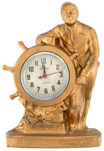 "ROOSEVELT AT THE WHEEL FOR A NEW DEAL" WORKING "WINDSOR" ELECTRIC CLOCK.