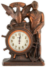 "THE SPIRIT OF 1933" FULL FIGURE FDR "WINDSOR" ELECTRIC CLOCK WITH NRA EAGLE.