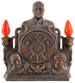 FDR/JOHNSON/PERKINS TRIGATE MANTLE CLOCK VARIETY WITH ELECTRIC LIGHTS.