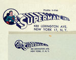 "SUPERMAN INC." LETTERHEAD & ENVELOPE.