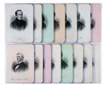 “EMINENT AUTHORS AND POETS” 19th CENTURY CARDS NEAR SET.