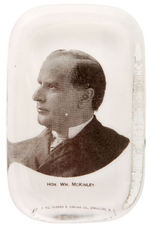 "HON. WM. McKINLEY" c. 1896 PHOTO PAPERWEIGHT.