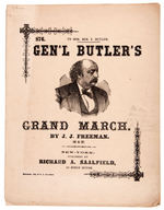 "GEN'L BUTLER'S GRAND MARCH" 1884 GREENBACK PARTY SHEET MUSIC.