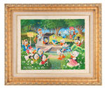 CARL BARKS “SURPRISE PARTY AT MEMORY POND” PRELIMINARY PAINTING ORIGINAL ART.