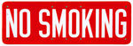 "NO SMOKING - FIRE EXTINGUISHER" PORCELAIN SIGN PAIR.