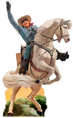 THE LONE RANGER 1957 LARGE & IMPRESSIVE GENERAL MILLS STORE DISPLAY STANDEE.