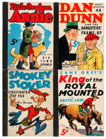 “DAN DUNN/LITTLE ORPHAN ANNIE/SMOKEY STOVER/KING OF THE ROYAL MOUNTED” WHITMAN 1010 SET OF BOOKS.