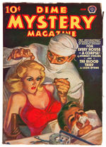 "DIME MYSTERY MAGAZINE" JUNE 1939 PULP WITH GRUESOME SURGERY COVER.