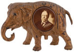 GOP CAST IRON ELEPHANT WITH "WM. H. TAFT FOR PRESIDENT" REAL PHOTO BUTTON.