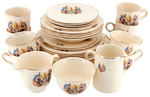 FDR & CHURCHIL "THE CHAMPIONS OF DEMOCRACY" EXTENSIVE GLAZED CHINA DINNERWARE LOT.
