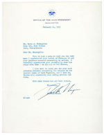 NIXON 1953 SIGNED LETTER ON OFFICE OF THE VICE-PRESIDENT LETTERHEAD.