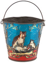 DOGS AND CATS EARLY EMBOSSED SAND PAIL.