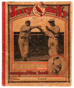 "DIZZY AND DAFFY" DEAN 1930s COMPOSITION BOOK.