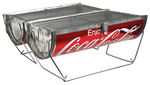 “COCA-COLA” CAN-SHAPED FOLDING BAR-B-QUE GRILL UNUSED WITH INSTRUCTIONS.