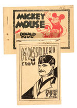 LOT OF 26 DIFFERENT 8-PAGERS INC. “MICKEY MOUSE AND DONALD DUCK/MUSSOLINI IN ETHIOPIA."