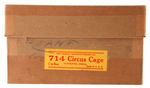 HUBLEY #714 ROYAL CIRCUS "CIRCUS CAGE" BOXED LION WAGON CAST IRON TOY IN CHOICE CONDITION.