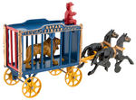 HUBLEY #714 ROYAL CIRCUS "CIRCUS CAGE" BOXED LION WAGON CAST IRON TOY IN CHOICE CONDITION.