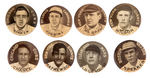 SWEET CAP CIGARETTES GROUP OF EIGHT BUTTONS FROM 1910-1911 SET.