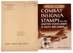 "COMBAT INSIGNIA/WAR INSIGNIA" STAMP ALBUMS FEATURING DISNEY STUDIO DESIGNS.