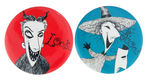 "TIM BURTON'S THE NIGHTMARE BEFORE CHRISTMAS" COMPLETE SET OF TWELVE BUTTONS.