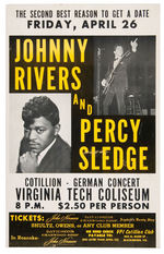 JOHNNY RIVERS & PERCY SLEDGE CONCERT POSTER.