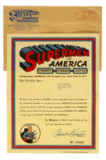 SUPERMAN "SUPERMEN OF AMERICA" 1961 MEMBERSHIP KIT.