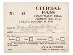 LINDBERGH BABY KIDNAPPING TRIAL PASS.