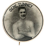 “GENE TUNNEY” PORTRAIT BUTTON FROM TIME OF FAMOUS DEMPSEY-TUNNEY BOUT 1926.