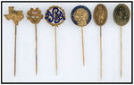 LAND COMPANY, INSURANCE AND BANKING GROUP OF SIX EARLY STICKPINS.