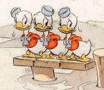 "DONALD DUCK - SEA SCOUTS" GOOD HOUSEKEEPING PAGE ORIGINAL ART PANEL BY HANK PORTER.