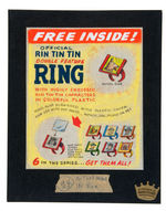 “OFFICIAL RIN TIN TIN DOUBLE FEATURE RING” CEREAL BOX BACK  PROTOTYPE ART.