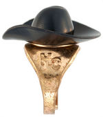 HOPALONG CASSIDY REMOVABLE HAT PREMIUM RING WITH COMPASS.