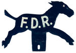 FDR & DEMOCRATIC DONKEY CAR LICENSE/ACCESSORY TRIO.
