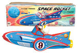 “FRICTION POWERED SPACE ROCKET” BOXED TOY BY MASUDAYA/MODERN TOYS.