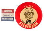 TRUMAN, DEWEY, STEVENSON REFERENCED ON PAIR OF 1948-1952 ITEMS.