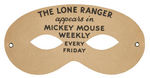 THE LONE RANGER IN "MICKEY MOUSE WEEKLY" WITH PROMOTIONAL MASK.