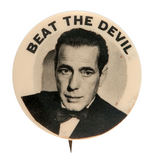HUMPHREY BOGART RARE MOVIE BUTTON FROM THE 1950s.